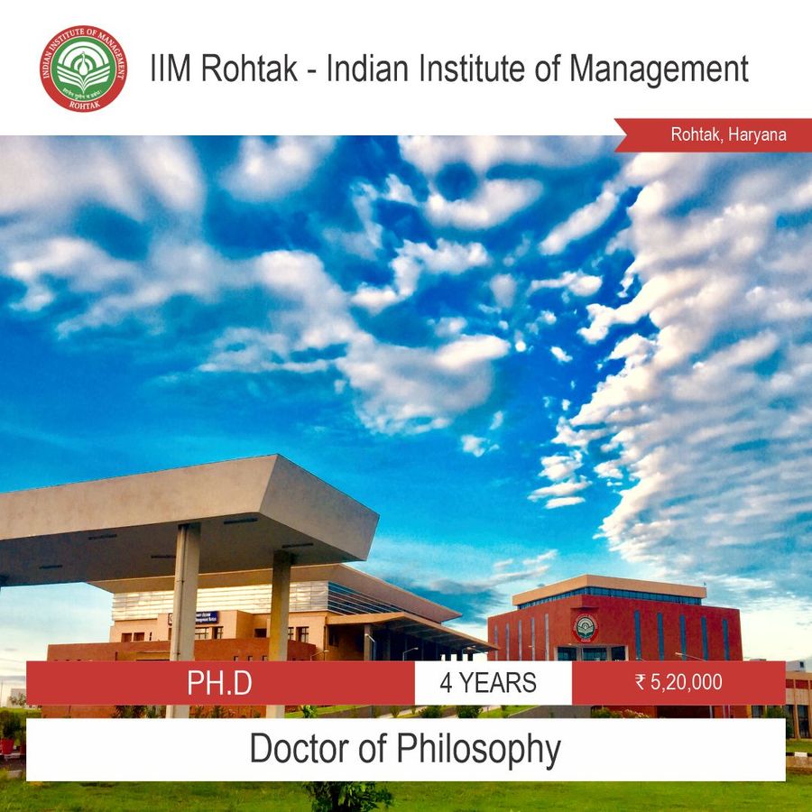 Ph.D. in Finance and Accounts at IIM Rohtak - Indian Institute of Management, Rohtak